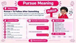 Pursue Meaning: What It Really Means, How To Use It And Where It Comes From