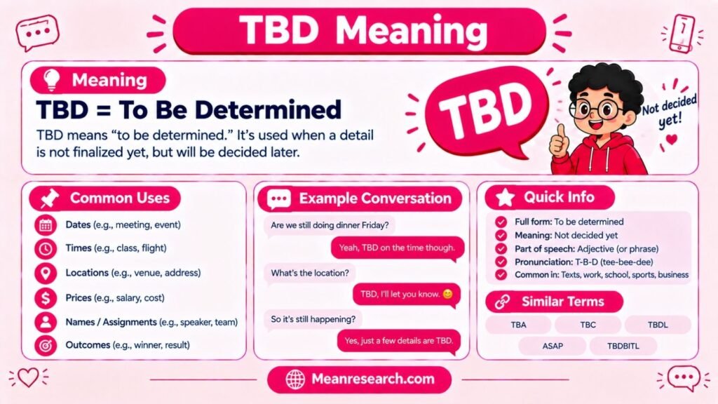 TBD Meaning: What It Stands For And How To Use It