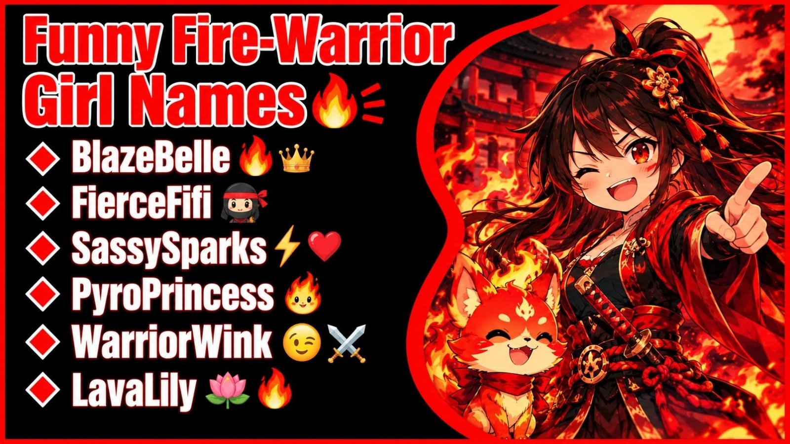282+ Girl Names That Mean Fire Warrior With Fierce And Rare Meanings